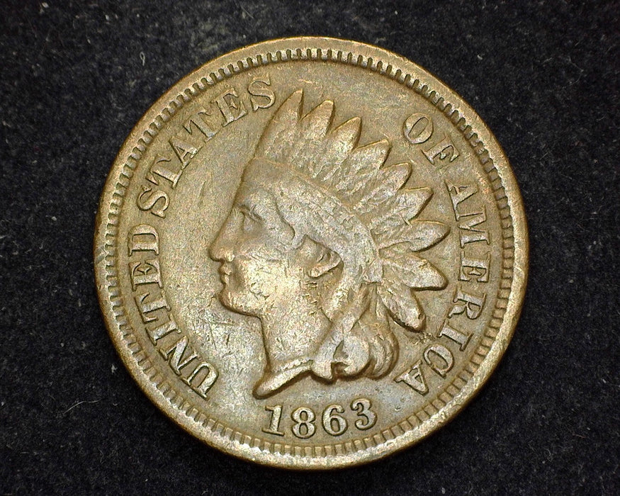 1863 Indian Head Penny/Cent F - US Coin