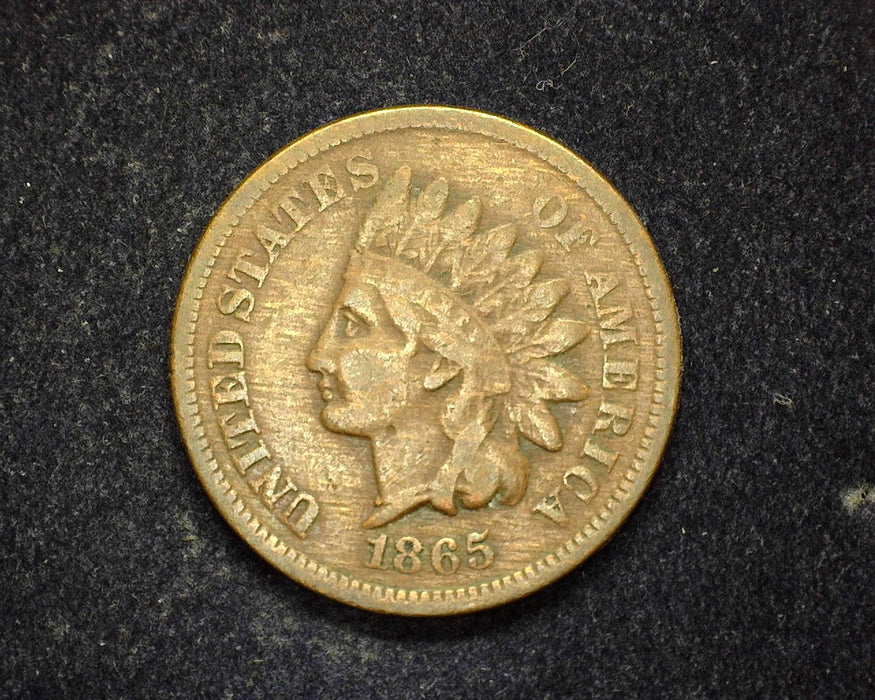 1865 Indian Head Penny/Cent VG/F - US Coin