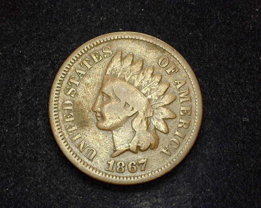 1867 Indian Head Penny/Cent G/VG - US Coin