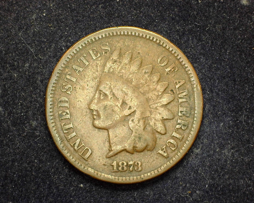 1873 Open 3 Indian Head Penny/Cent VG - US Coin