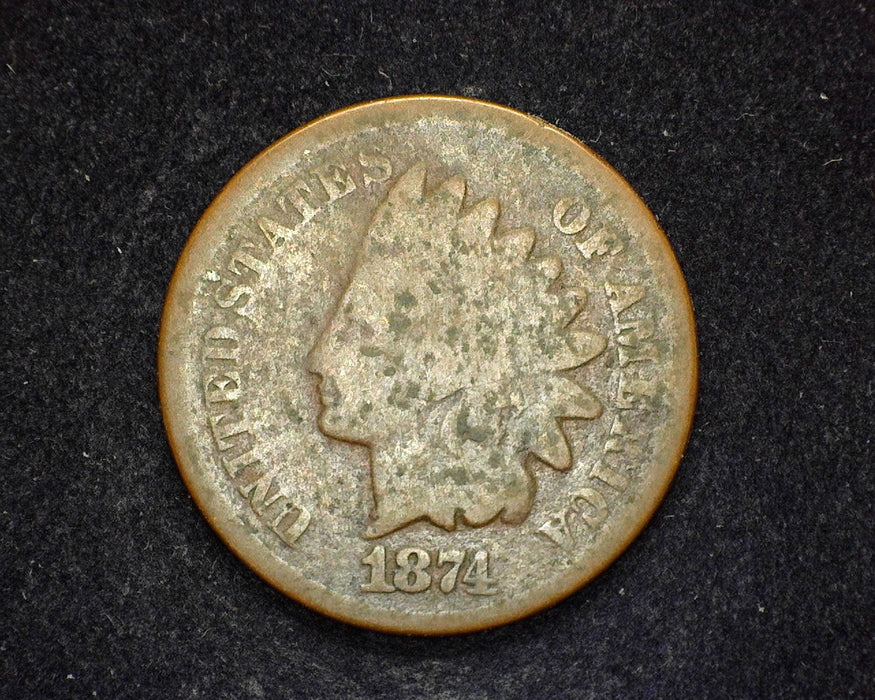 1874 Indian Head Penny/Cent G - US Coin