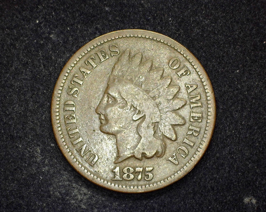 1875 Indian Head Penny/Cent VG - US Coin