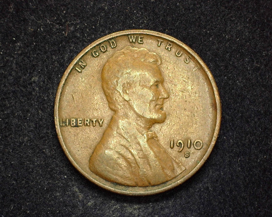 1910 S Lincoln Wheat Penny/Cent VF - US Coin