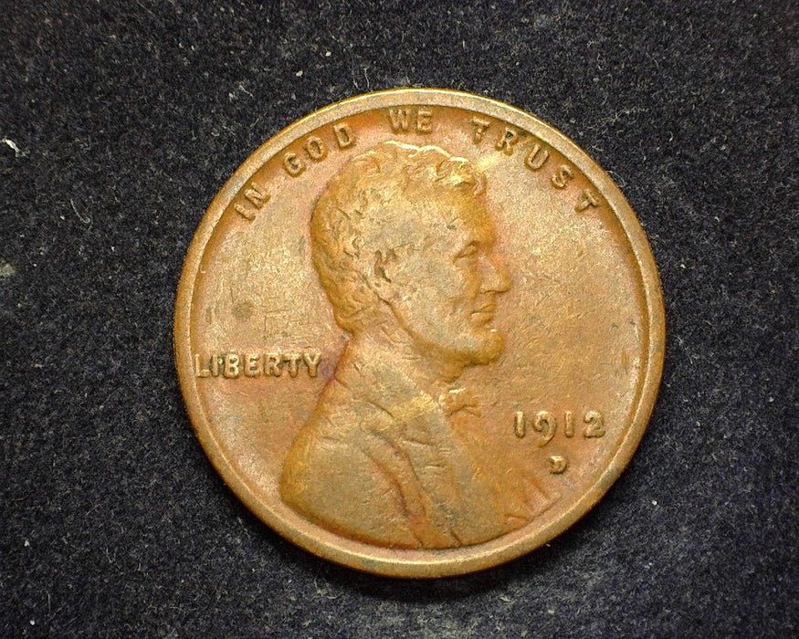 1912 D Lincoln Wheat Penny/Cent VF - US Coin