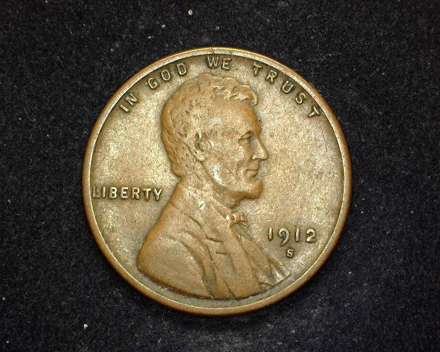 1912 S Lincoln Wheat Penny/Cent VF - US Coin