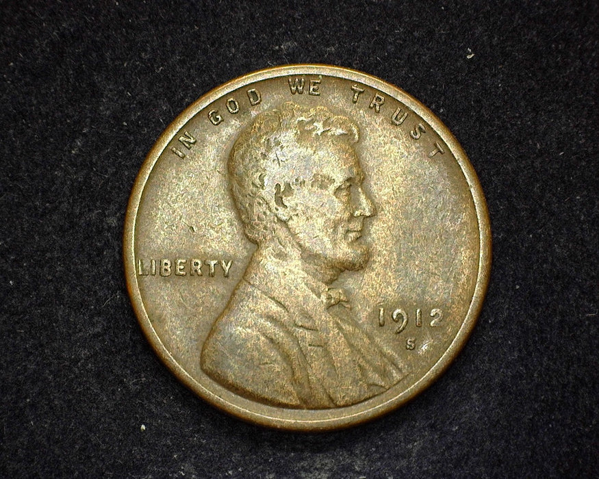 1912 S Lincoln Wheat Penny/Cent VF - US Coin