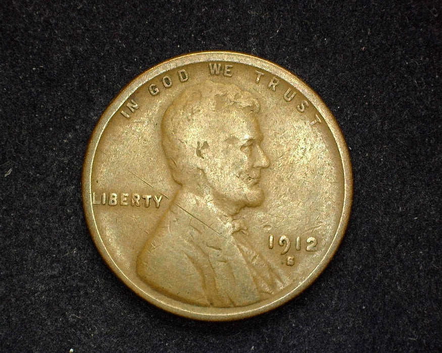 1912 S Lincoln Wheat Penny/Cent VG - US Coin