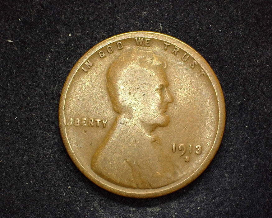 1913 S Lincoln Wheat Penny/Cent G - US Coin