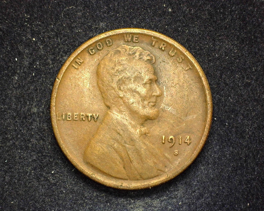 1914 S Lincoln Wheat Penny/Cent VF - US Coin