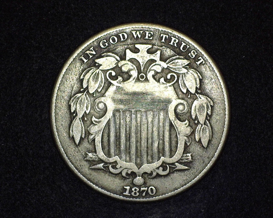 1870 Shield Nickel F - US Coin