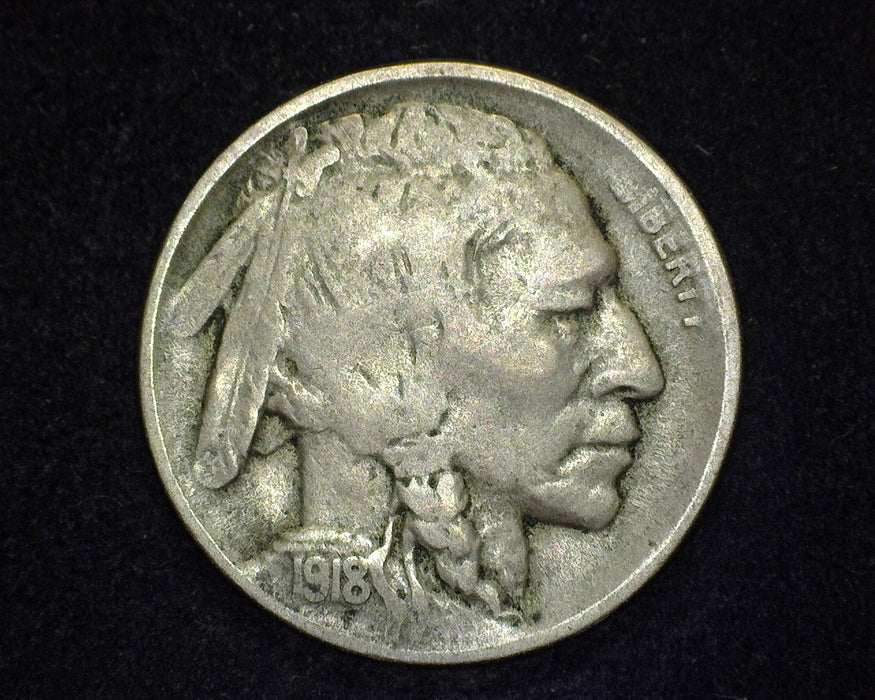 1918 D Buffalo Nickel F - US Coin