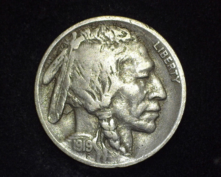 1919 D Buffalo Nickel F - US Coin