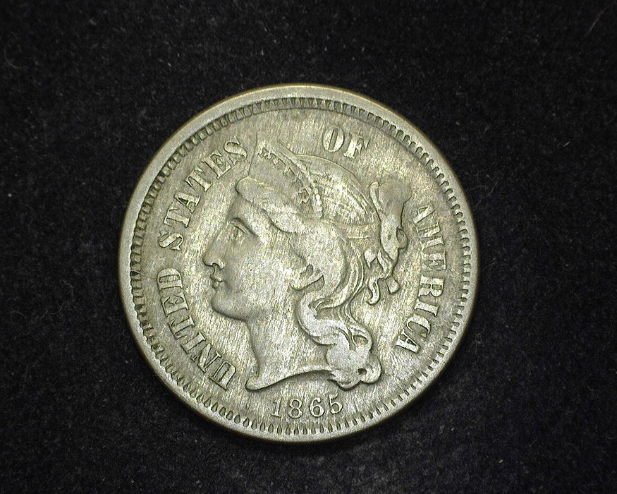 1865 Three Cent Nickel VF - US Coin