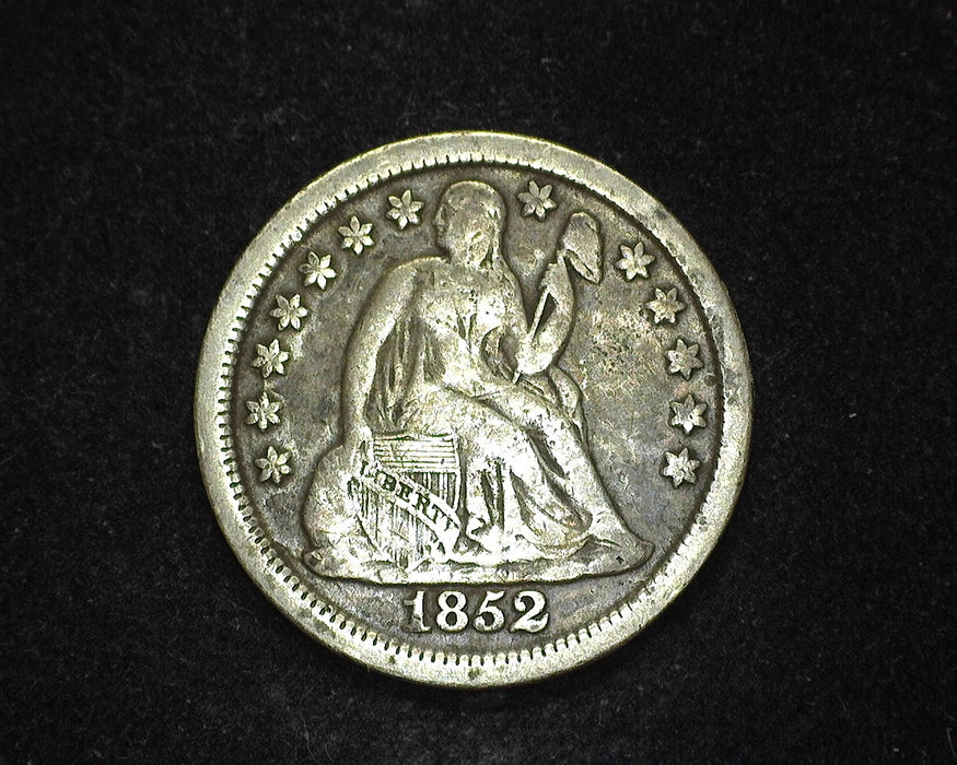 1852 Liberty Seated Dime F - US Coin