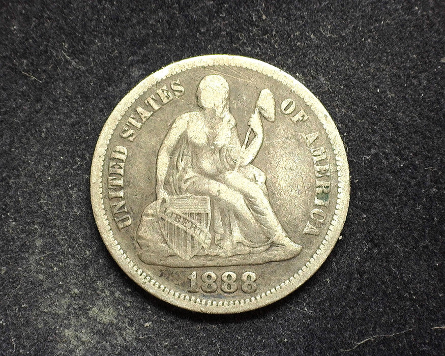 1888 Liberty Seated Dime F - US Coin