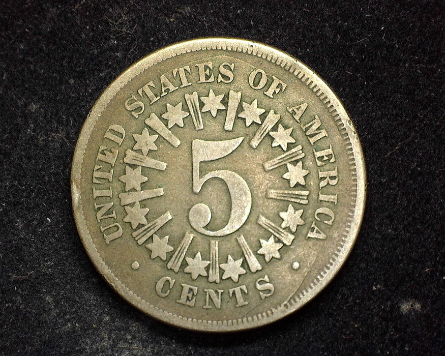 1866 Rays Shield Nickel VG - US Coin