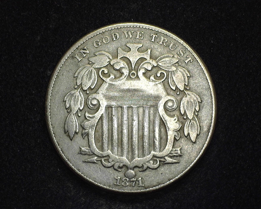 1871 Shield Nickel F - US Coin