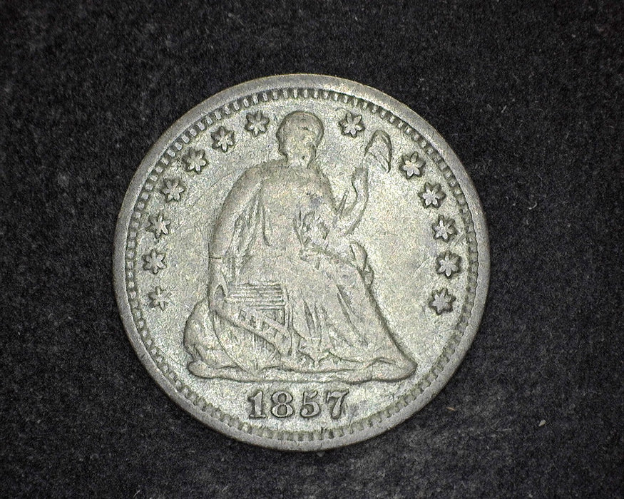 1857 Liberty Seated Half Dime F - US Coin