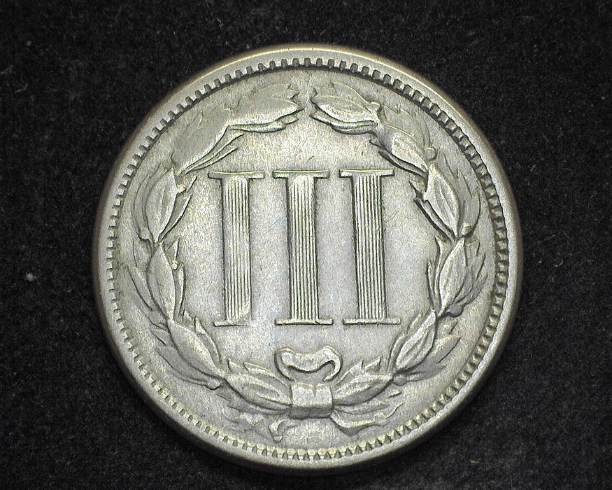 1865 Three Cent Nickel F - US Coin