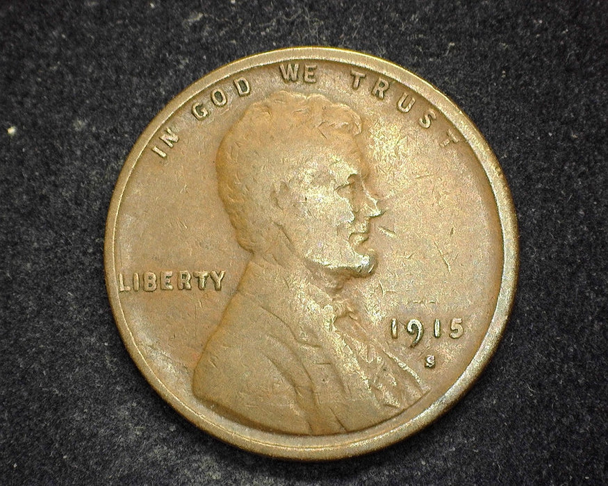 1915 S Lincoln Wheat Penny/Cent VG - US Coin