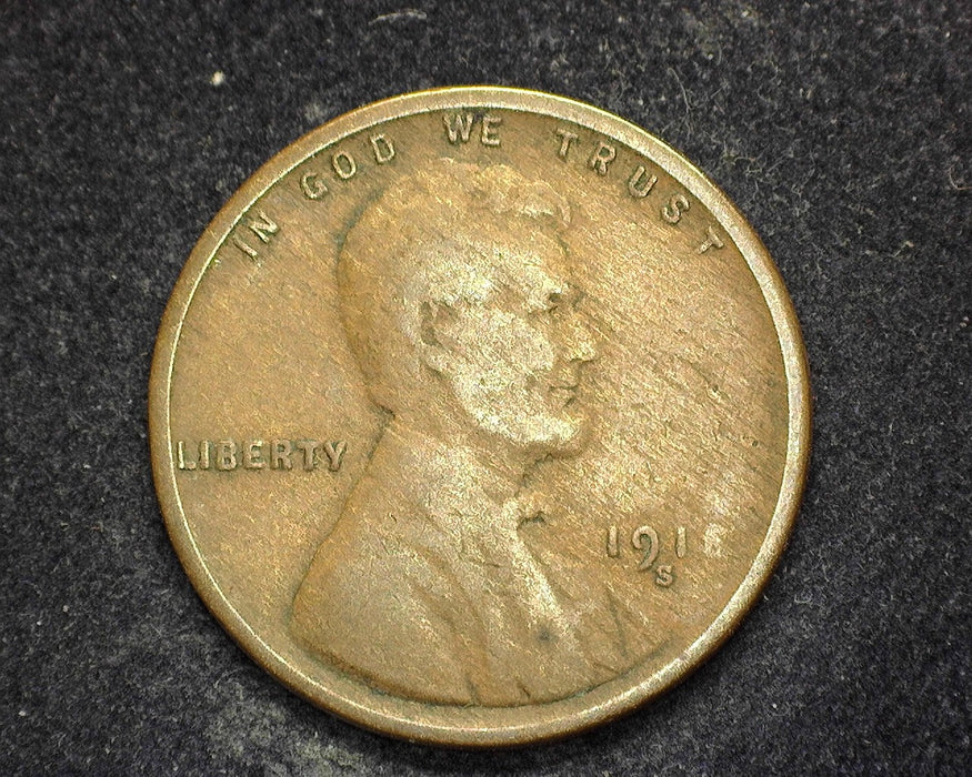 1915 S Lincoln Wheat Penny/Cent VG - US Coin