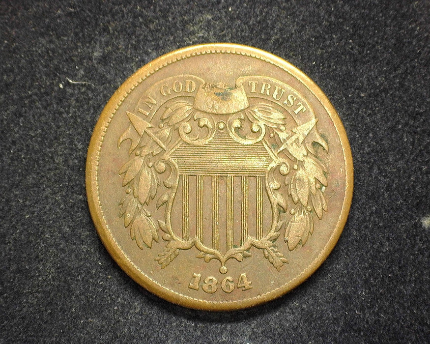 1864 Two Cent Piece VF - US Coin