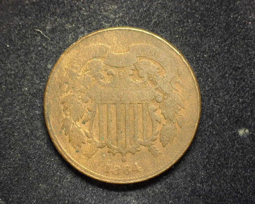 1864 Two Cent Piece VG - US Coin