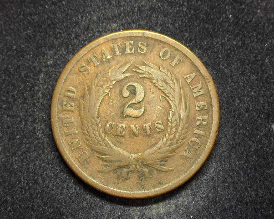 1864 Two Cent Piece VG - US Coin