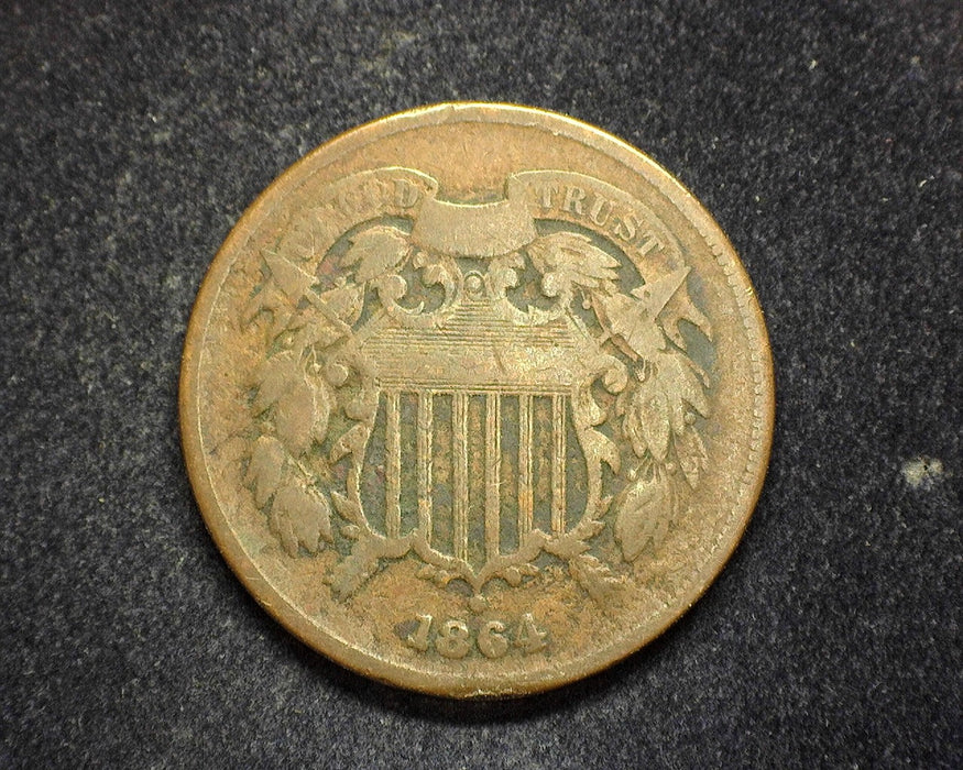 1864 Two Cent Piece VG - US Coin