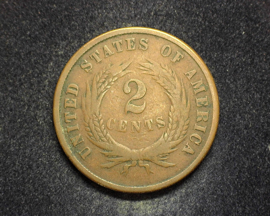 1864 Two Cent Piece VG - US Coin