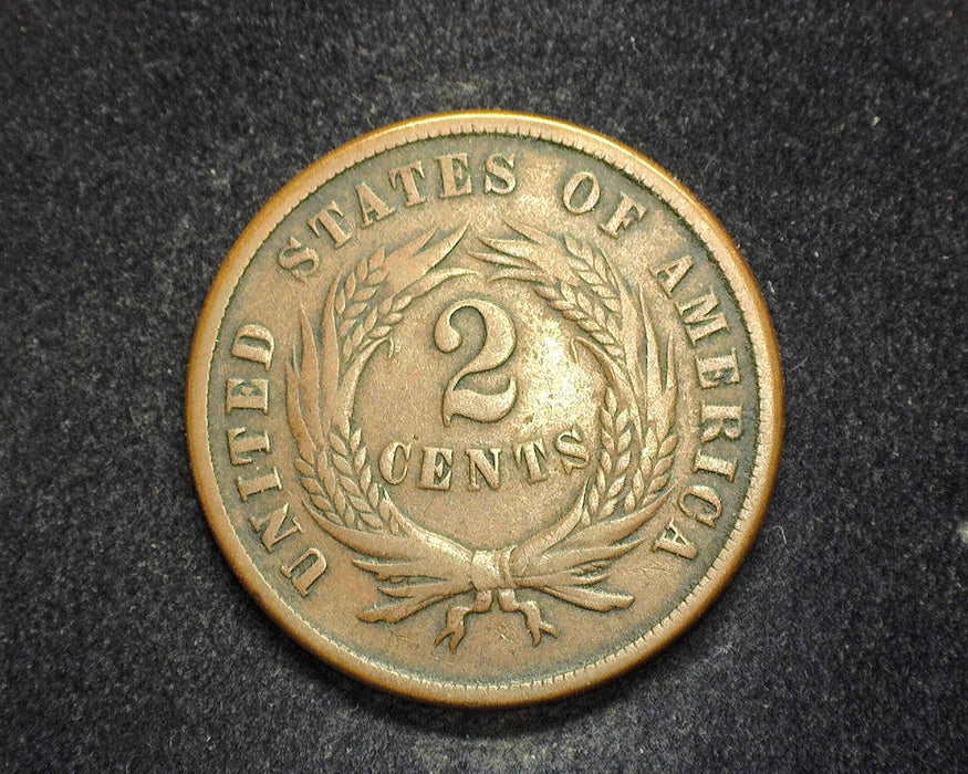 1868 Two Cent Piece F - US Coin