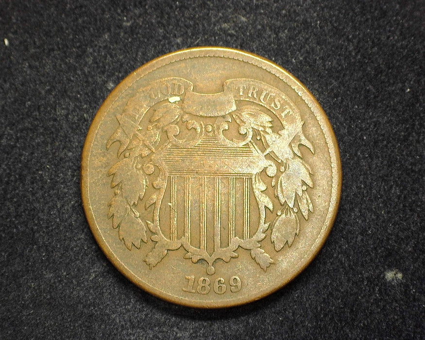 1869 Two Cent Piece F - US Coin