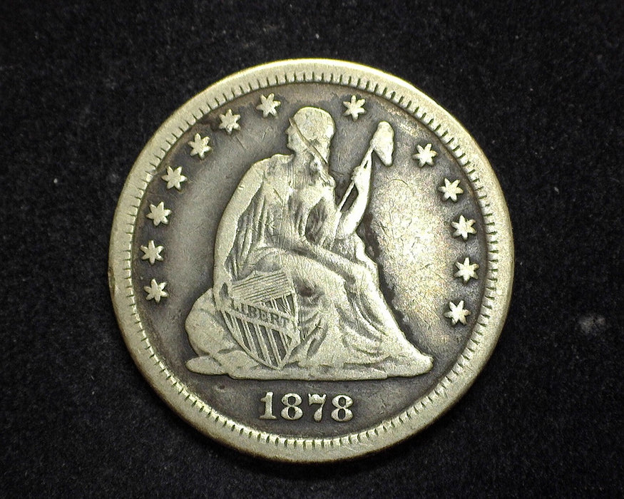 1878 CC Liberty Seated Quarter F/VF - US Coin