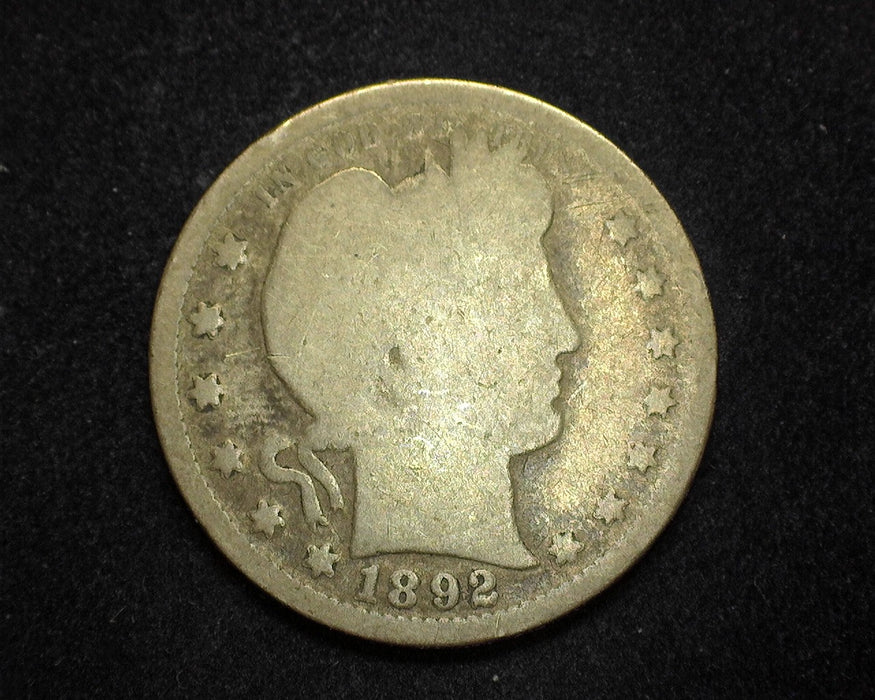 1892 S Barber Quarter G - US Coin