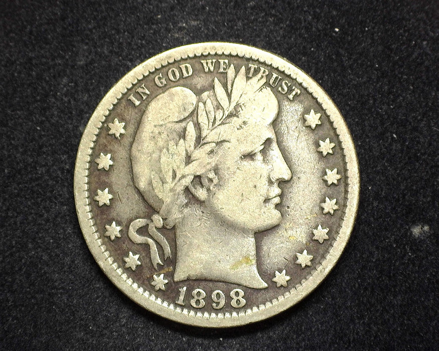 1898 Barber Quarter VG - US Coin