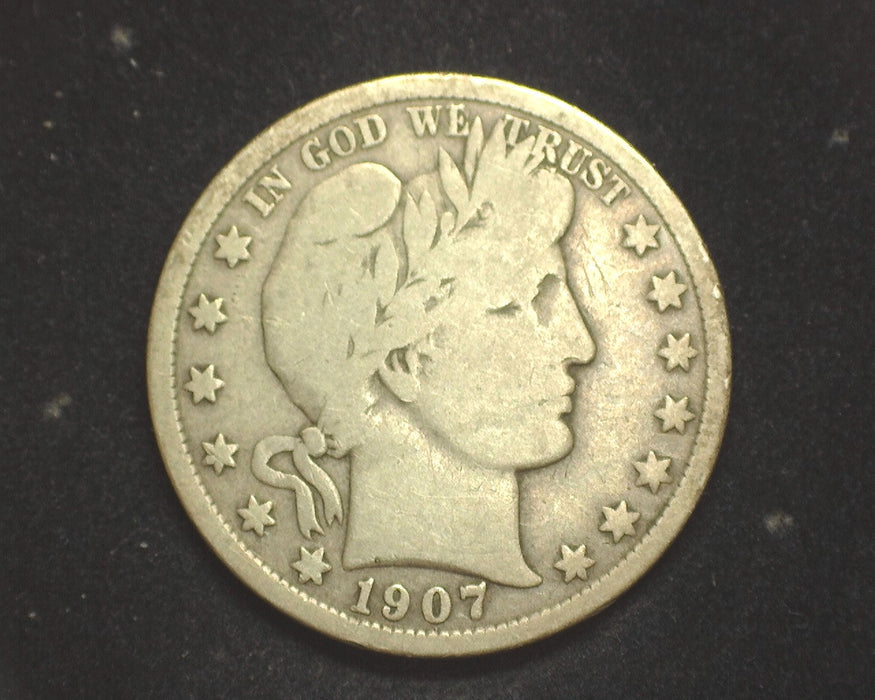 1907 D Barber Half Dollar VG - US Coin