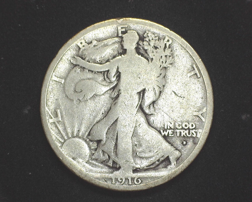 1916 D Liberty Walking Half Dollar G - US Coin