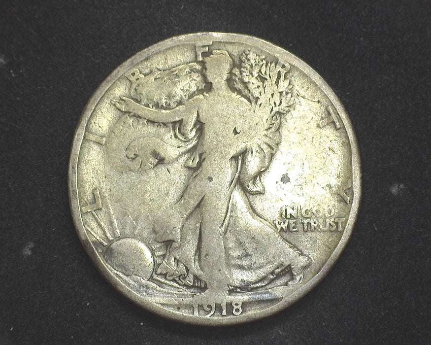 1918 S Liberty Walking Half Dollar VG - US Coin