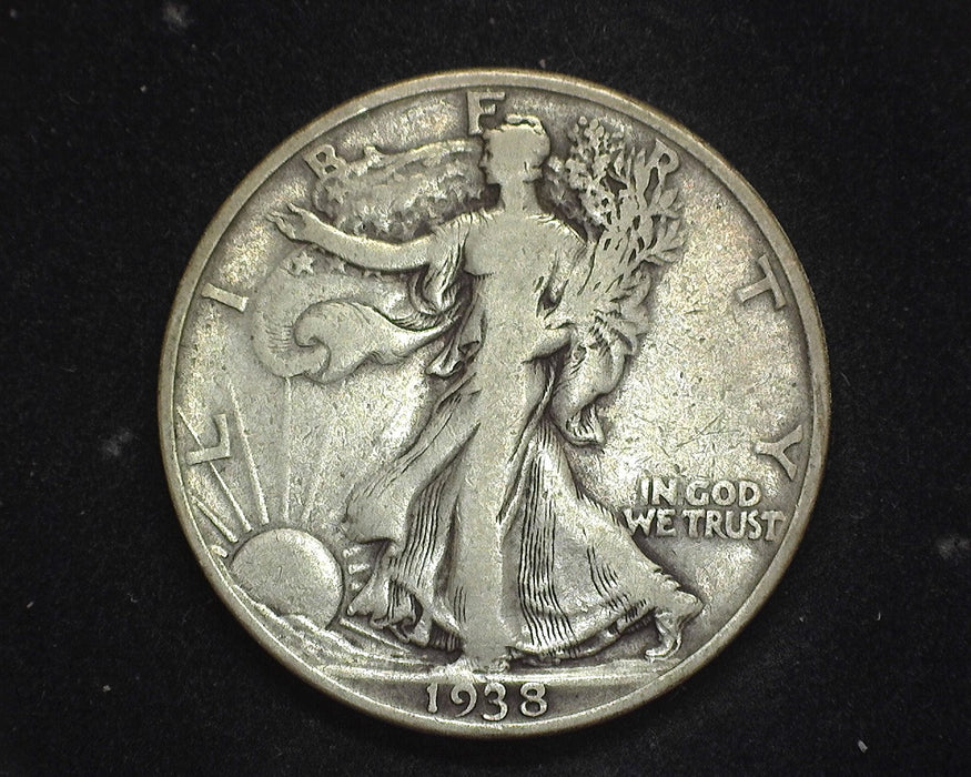 1938 D Liberty Walking Half Dollar F/VF - US Coin