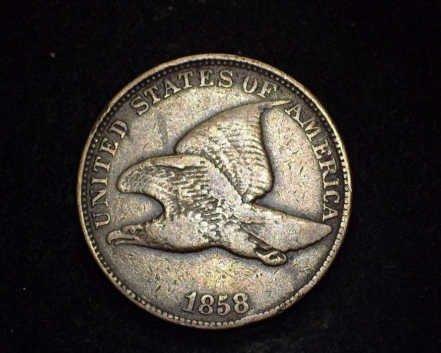 1858 Large letters Flying Eagle Penny/Cent F - US Coin