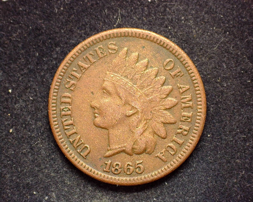 1865 Indian Head Penny/Cent VF Slight pitting - US Coin