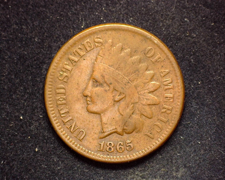 1865 Indian Head Penny/Cent F/VF - US Coin