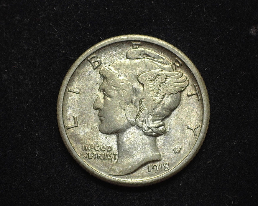 1918 S Mercury Dime XF/AU - US Coin