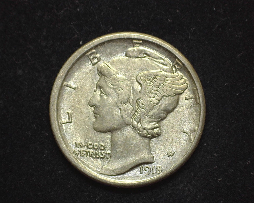 1918 S Mercury Dime XF/AU - US Coin