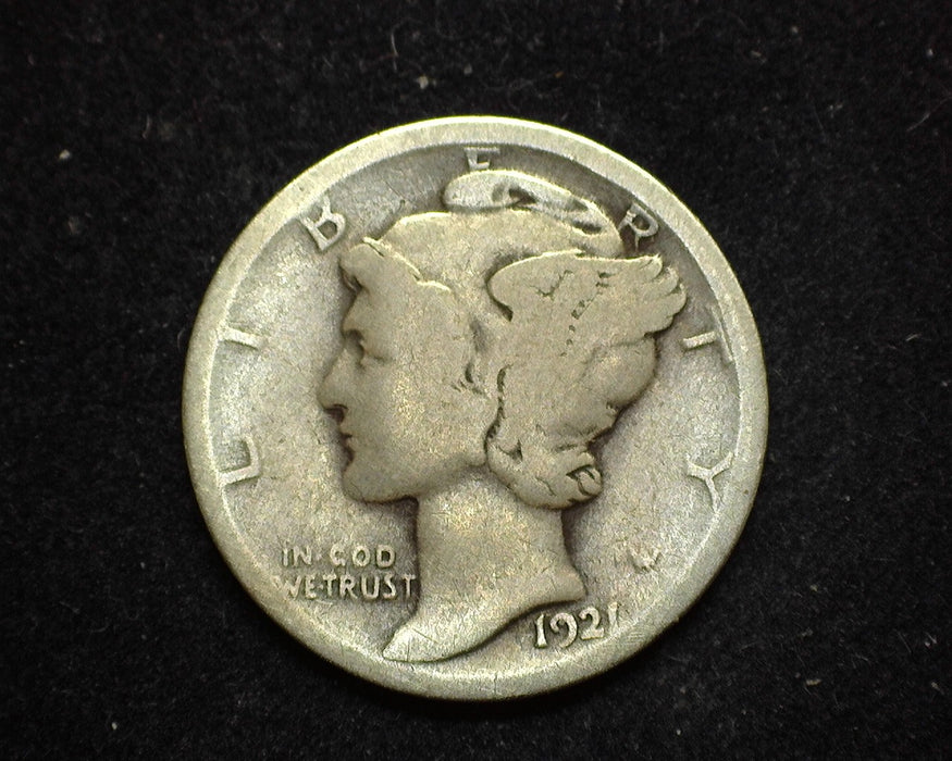 1921 Mercury Dime AG/G - US Coin