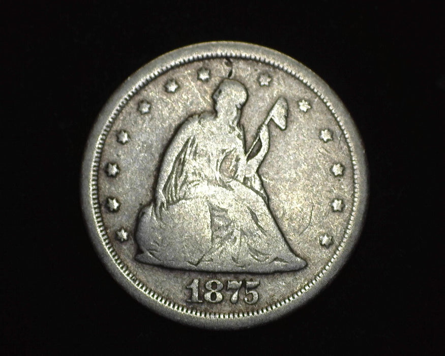 1875 S Liberty Seated Twenty Cents VG - US Coin