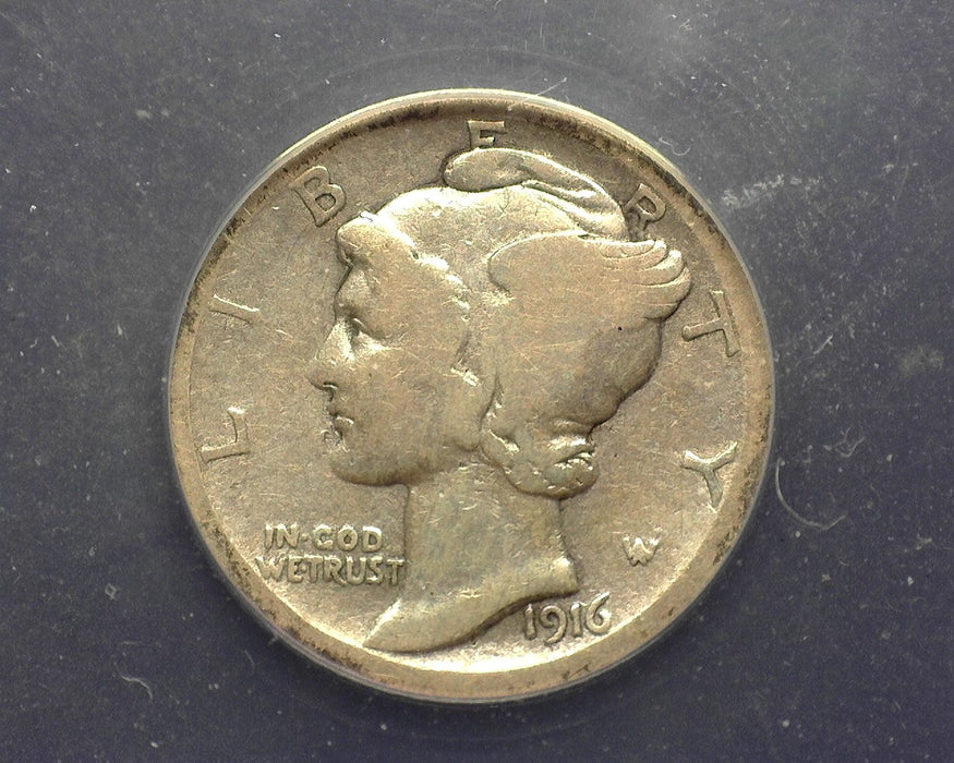 1916 D Mercury Dime VG8 - US Coin