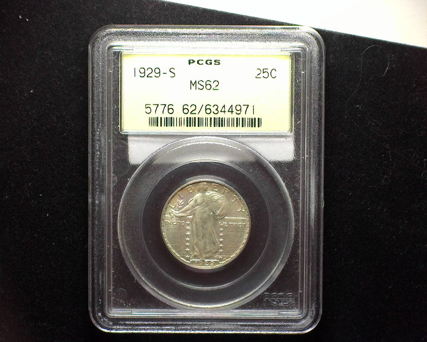 1929 S Standing Liberty Quarter PCGS MS62 - US Coin