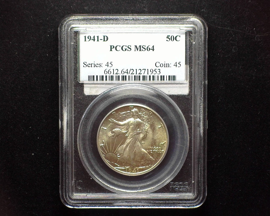 1941 D Walking Liberty Half Dollar PCGS MS64 - US Coin