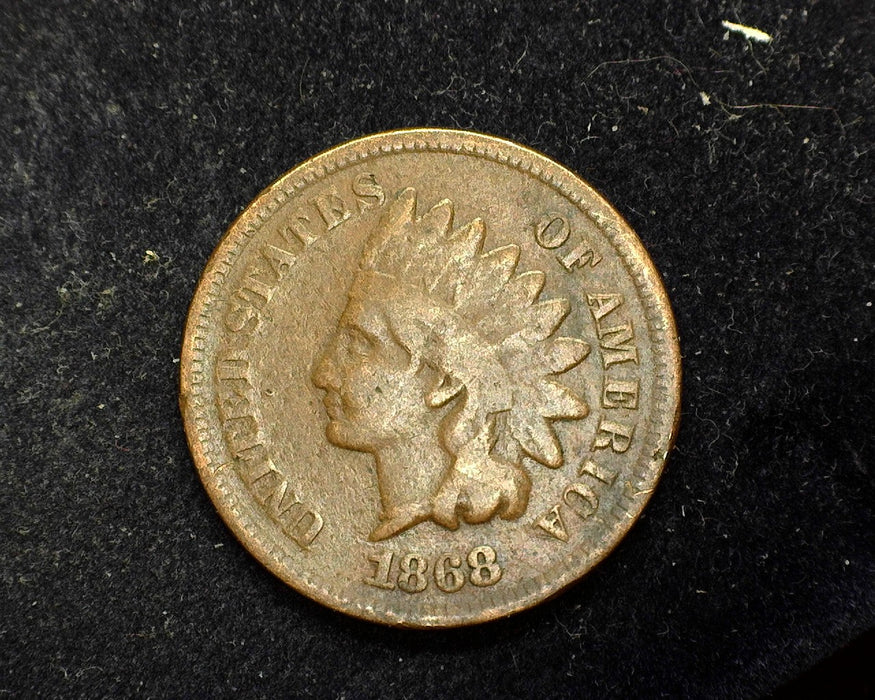 1868 Indian Head Penny/Cent VG - US Coin